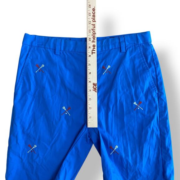 Vineyard‎ Vines Boys Blue Lacrosse Embroidered Shorts Size 16 Preppy - Picture 5 of 11